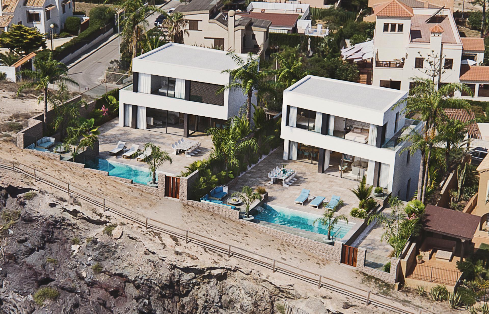 Unique detached villas Cabo de Palos, Costa Calida in Medvilla Spanje