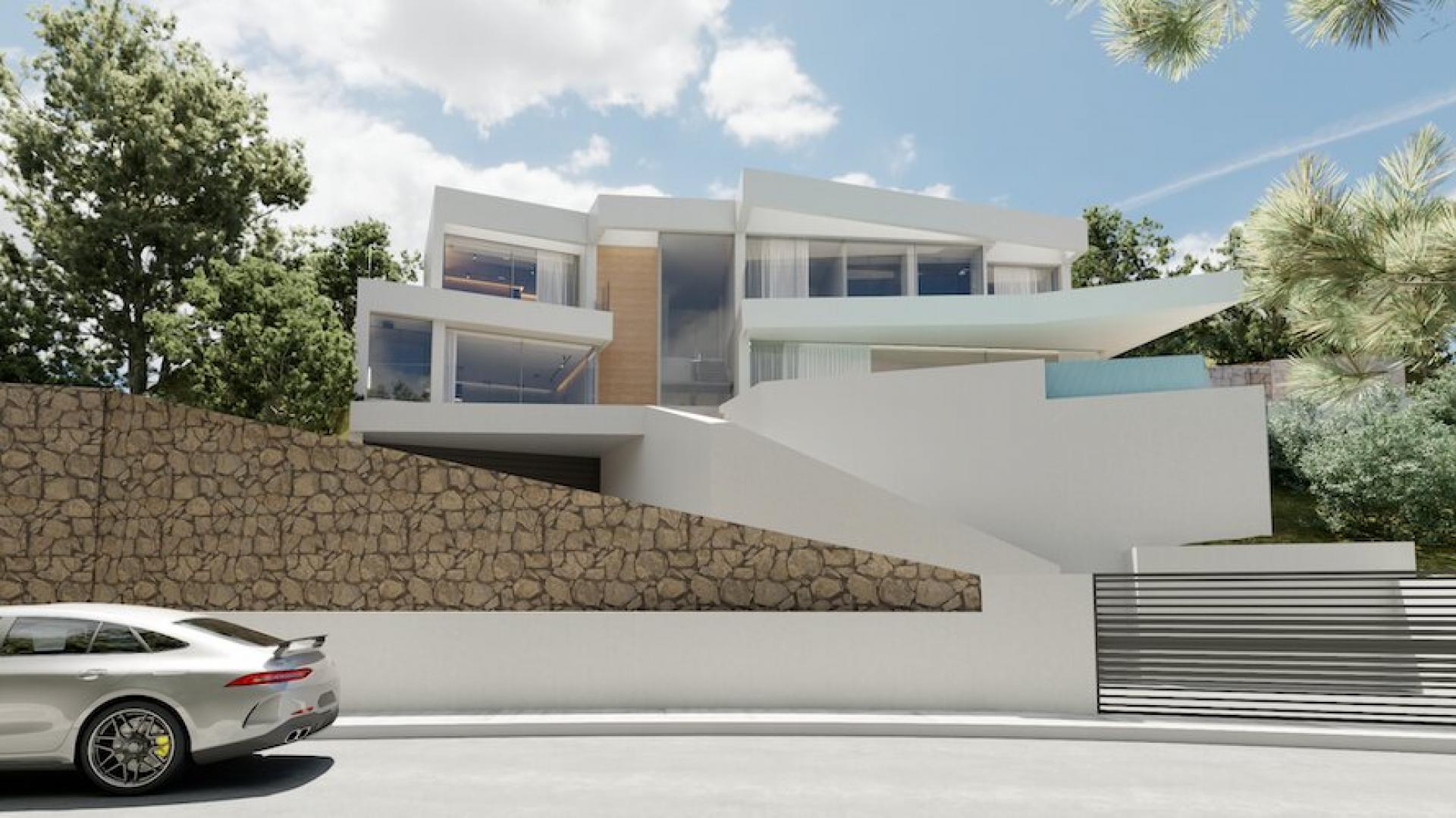 Design Villa with Panoramic Sea View in Altea in Medvilla Spanje