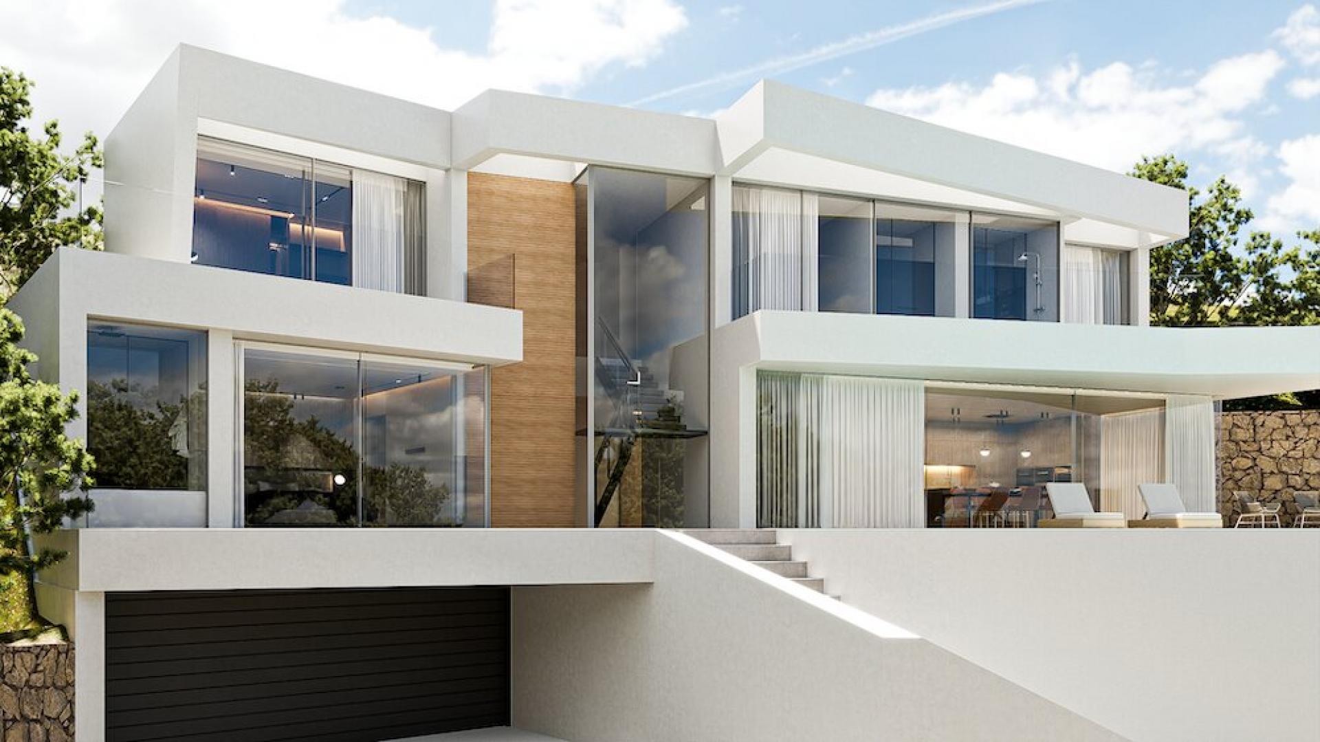 Design Villa with Panoramic Sea View in Altea in Medvilla Spanje
