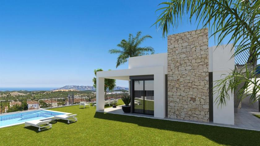 Villa with sea views in Polop Hills - Costa Blanca North in Medvilla Spanje