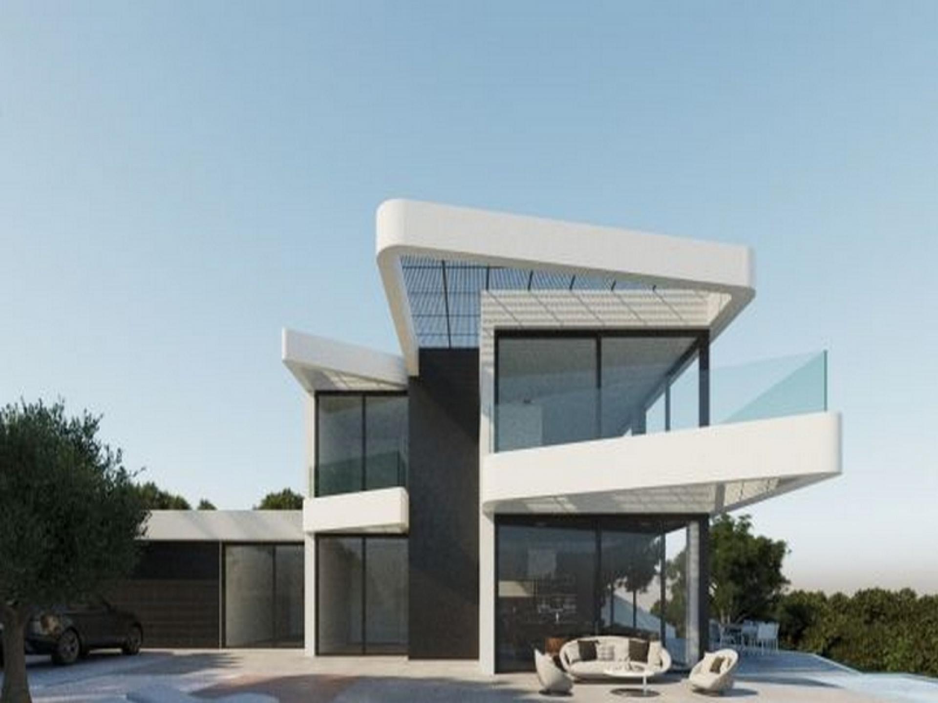 New build villa with sea and mountain views for sale Altea in Medvilla Spanje