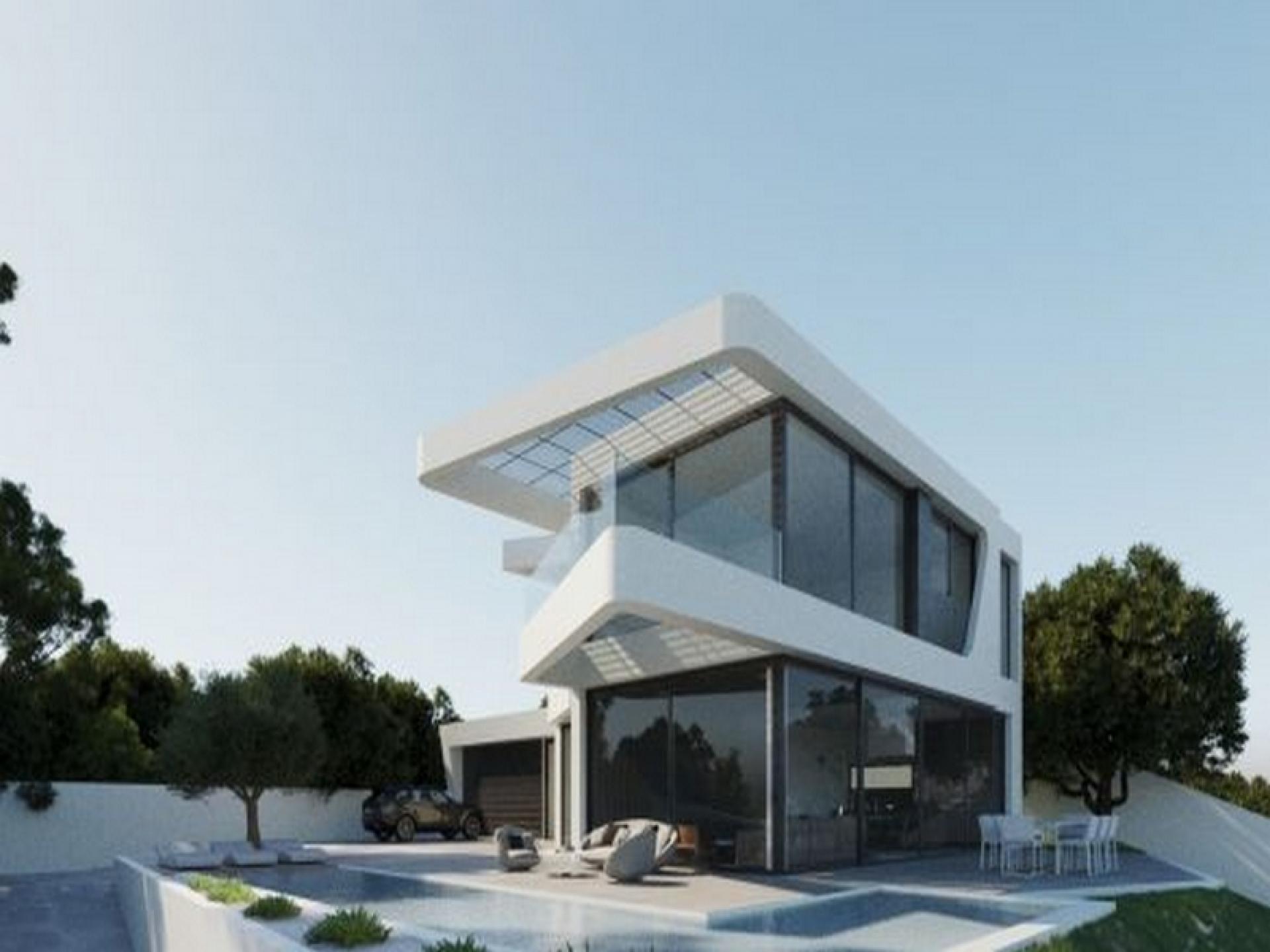 New build villa with sea and mountain views for sale Altea in Medvilla Spanje