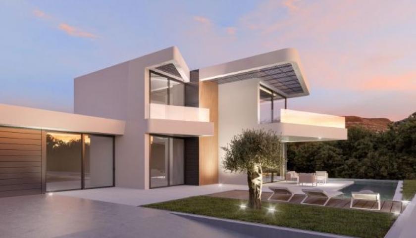 New build villa with sea and mountain views for sale Altea in Medvilla Spanje