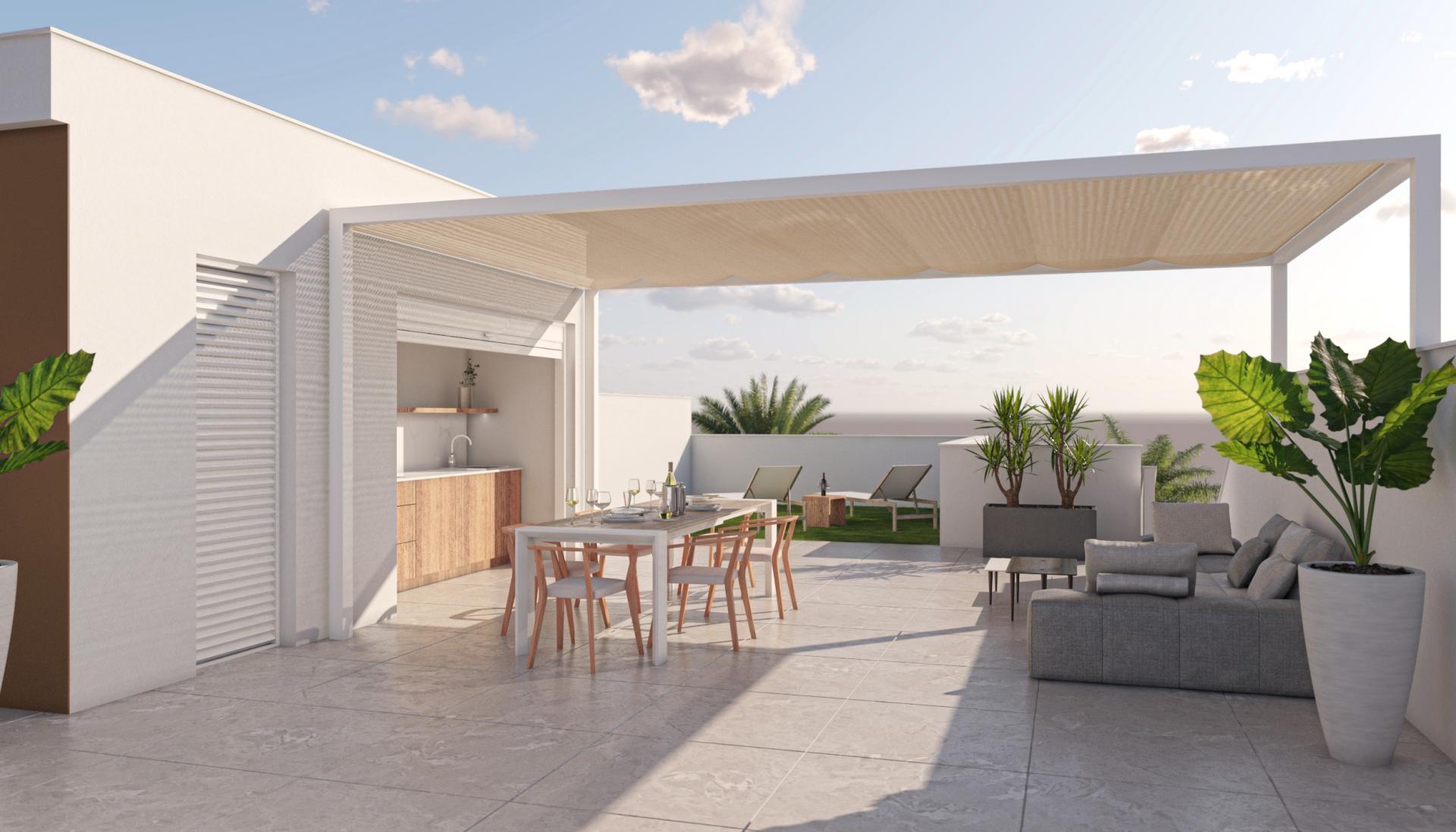 2 bedroom Apartment with terrace in Pilar de la Horadada in Medvilla Spanje