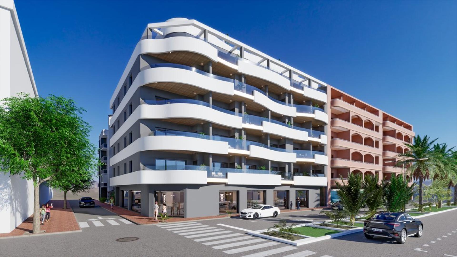 2 bedroom Apartment with terrace in Torrevieja - New build in Medvilla Spanje