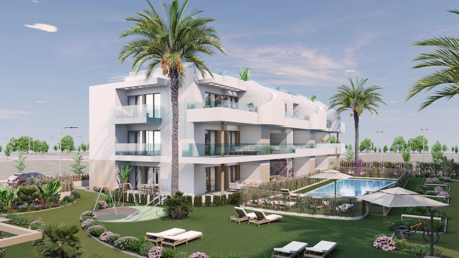 2 bedroom Apartments - solarium in Pilar de la Horadada - New build in Medvilla Spanje