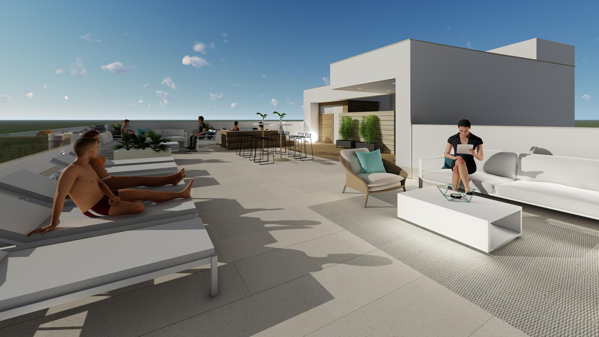 2 bedroom Apartment with terrace in Torrevieja in Medvilla Spanje
