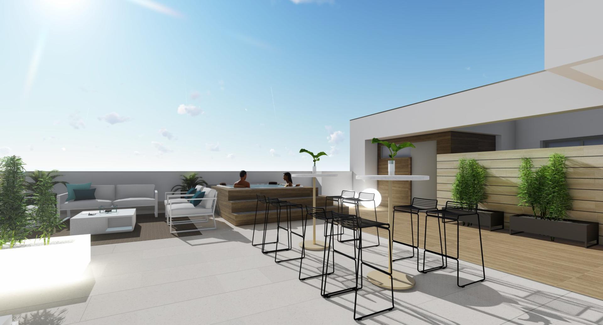 2 bedroom Apartment with terrace in Torrevieja in Medvilla Spanje