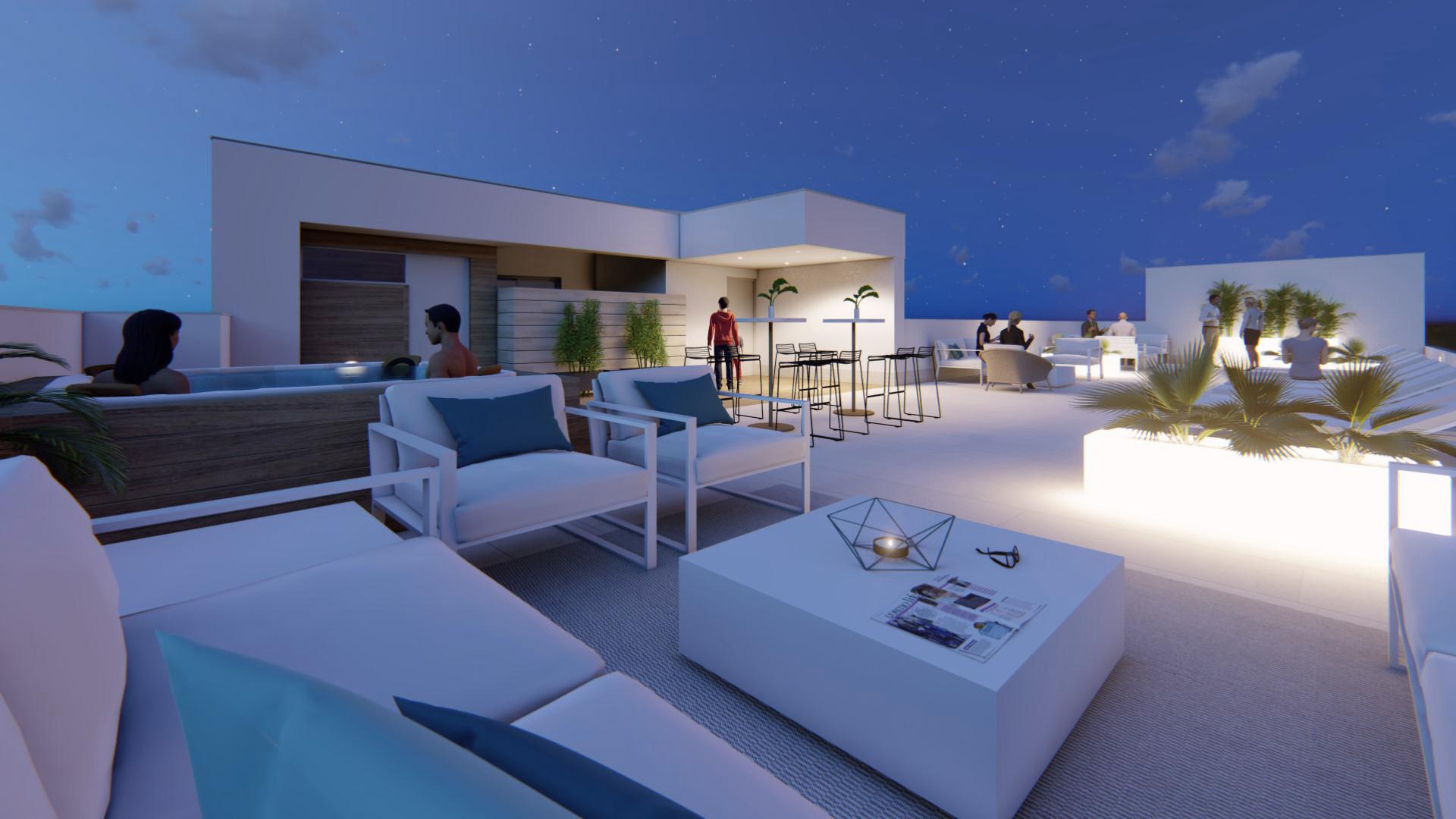 2 bedroom Apartment with terrace in Torrevieja in Medvilla Spanje
