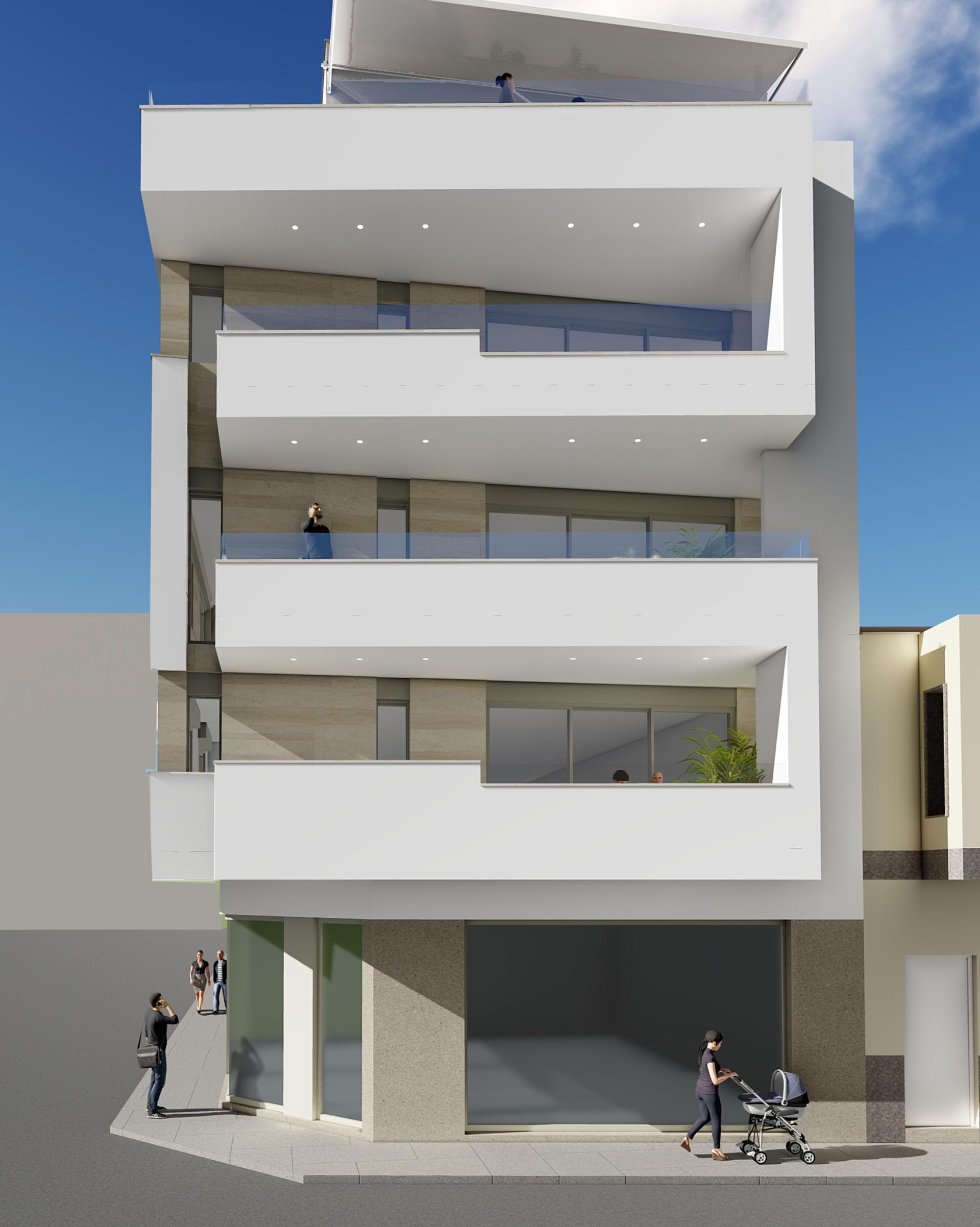 2 bedroom Apartment with terrace in Torrevieja in Medvilla Spanje