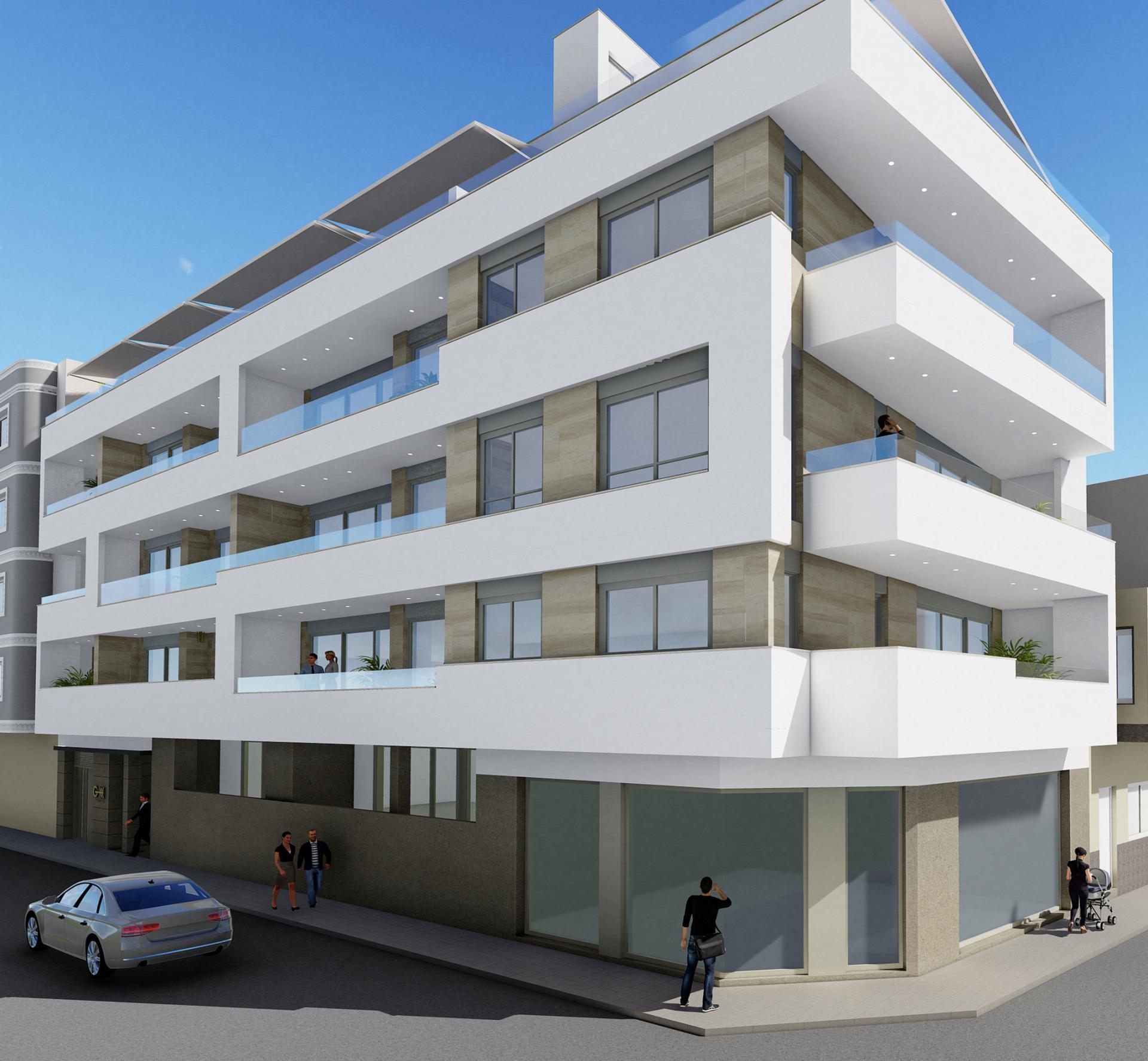 2 bedroom Apartment with terrace in Torrevieja in Medvilla Spanje
