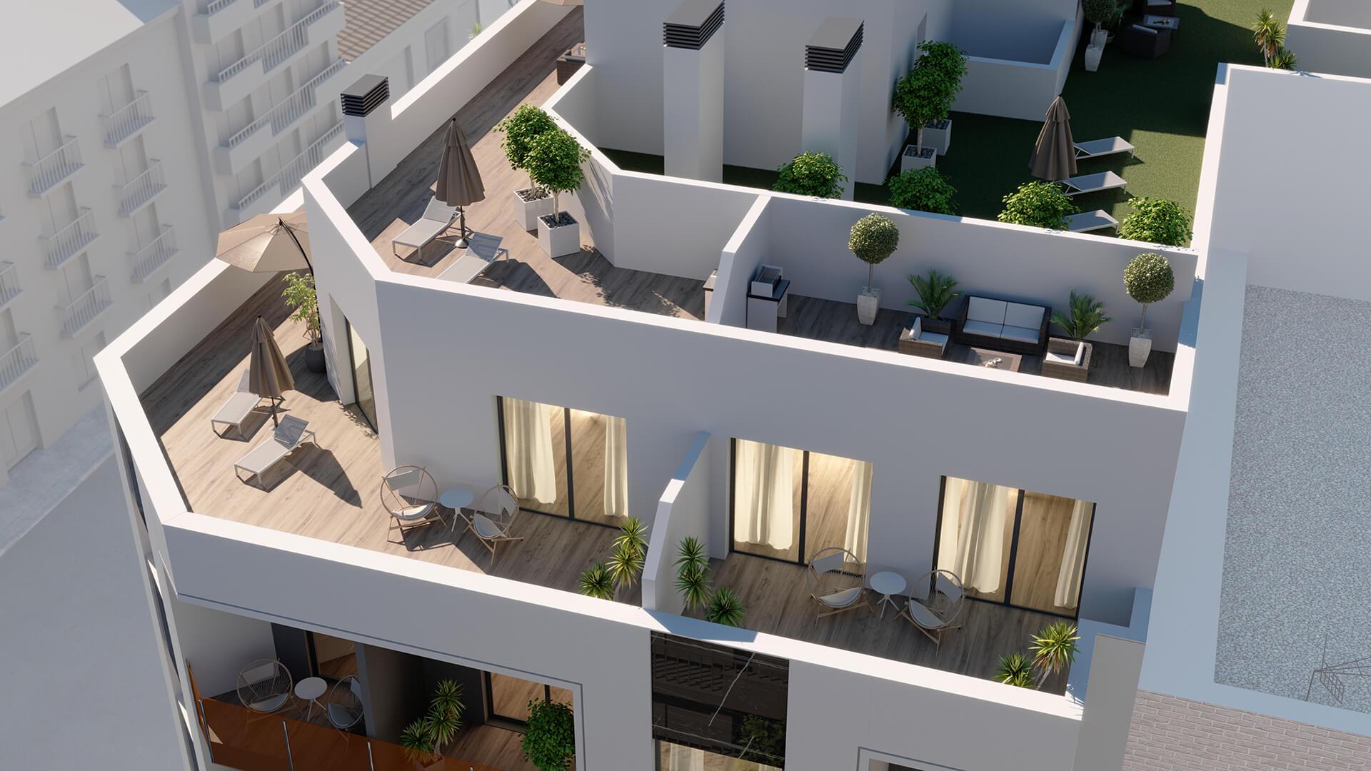 2 bedroom Apartment with terrace in Torrevieja - Resale in Medvilla Spanje