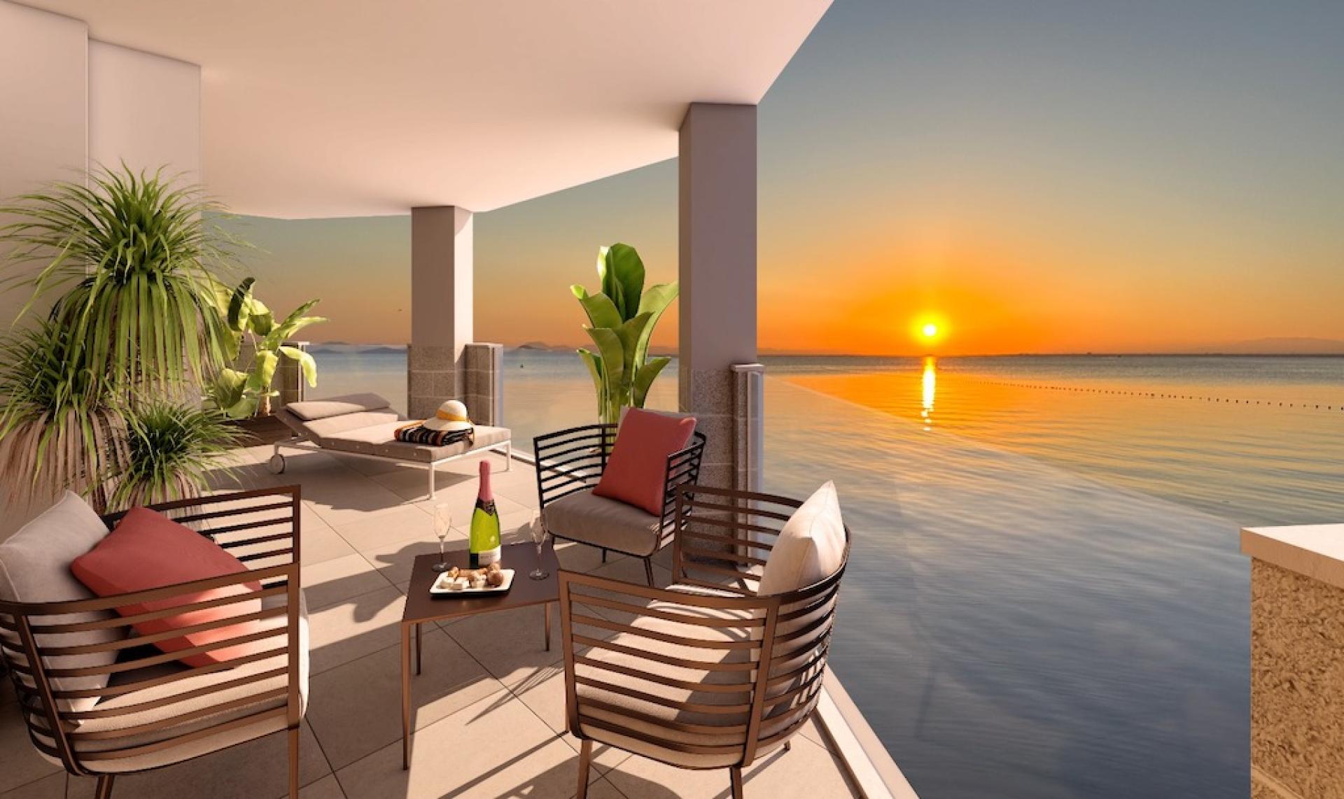 1 bedroom Apartment with terrace in La Manga Del Mar Menor in Medvilla Spanje