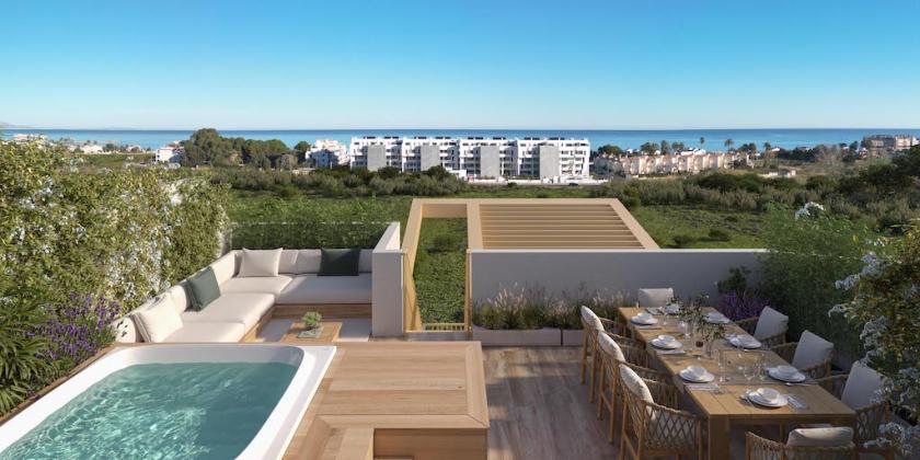 2 bedroom Apartments - solarium in Denia in Medvilla Spanje