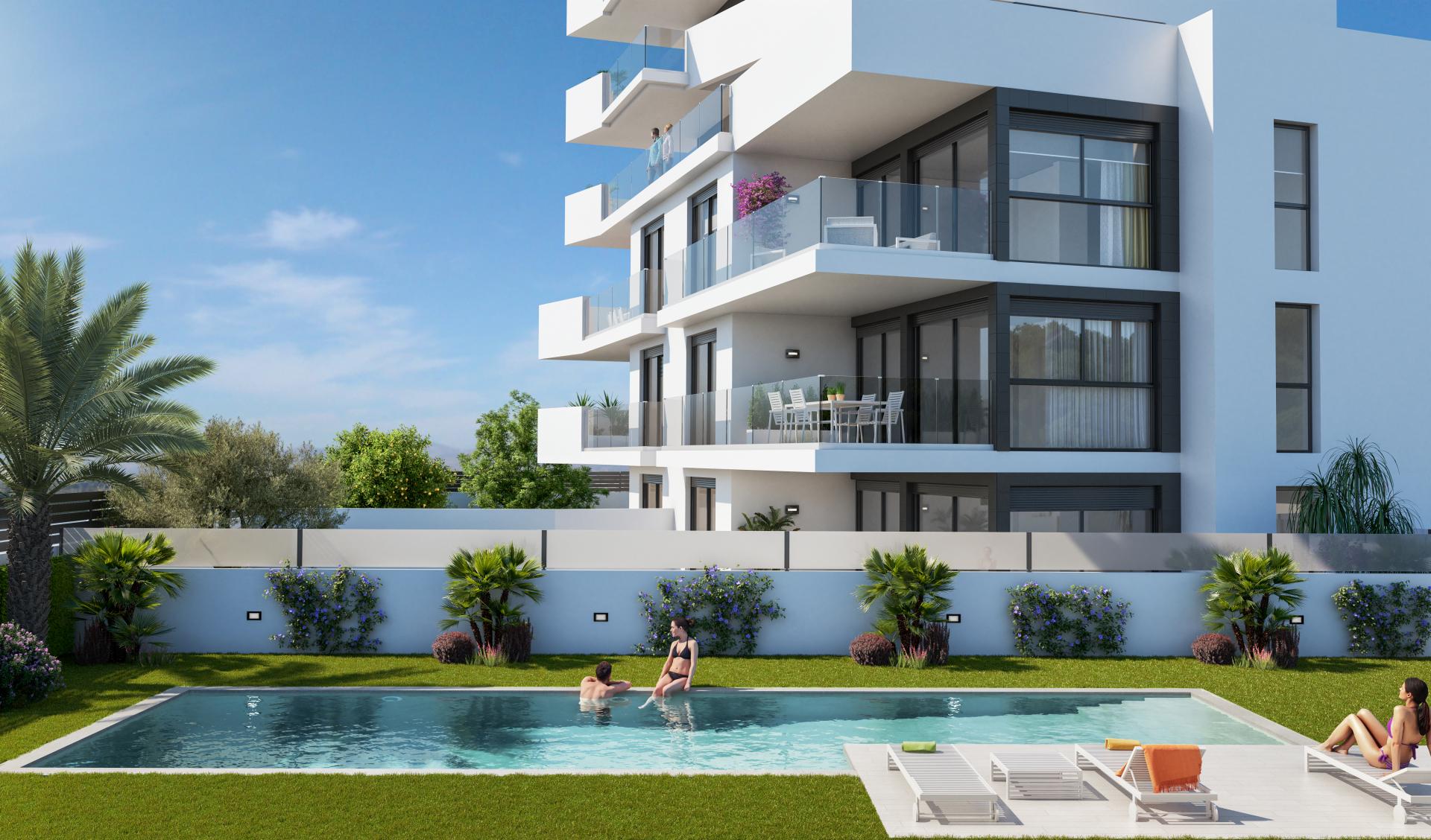 3 bedroom Apartment with garden in Guardamar - New build in Medvilla Spanje