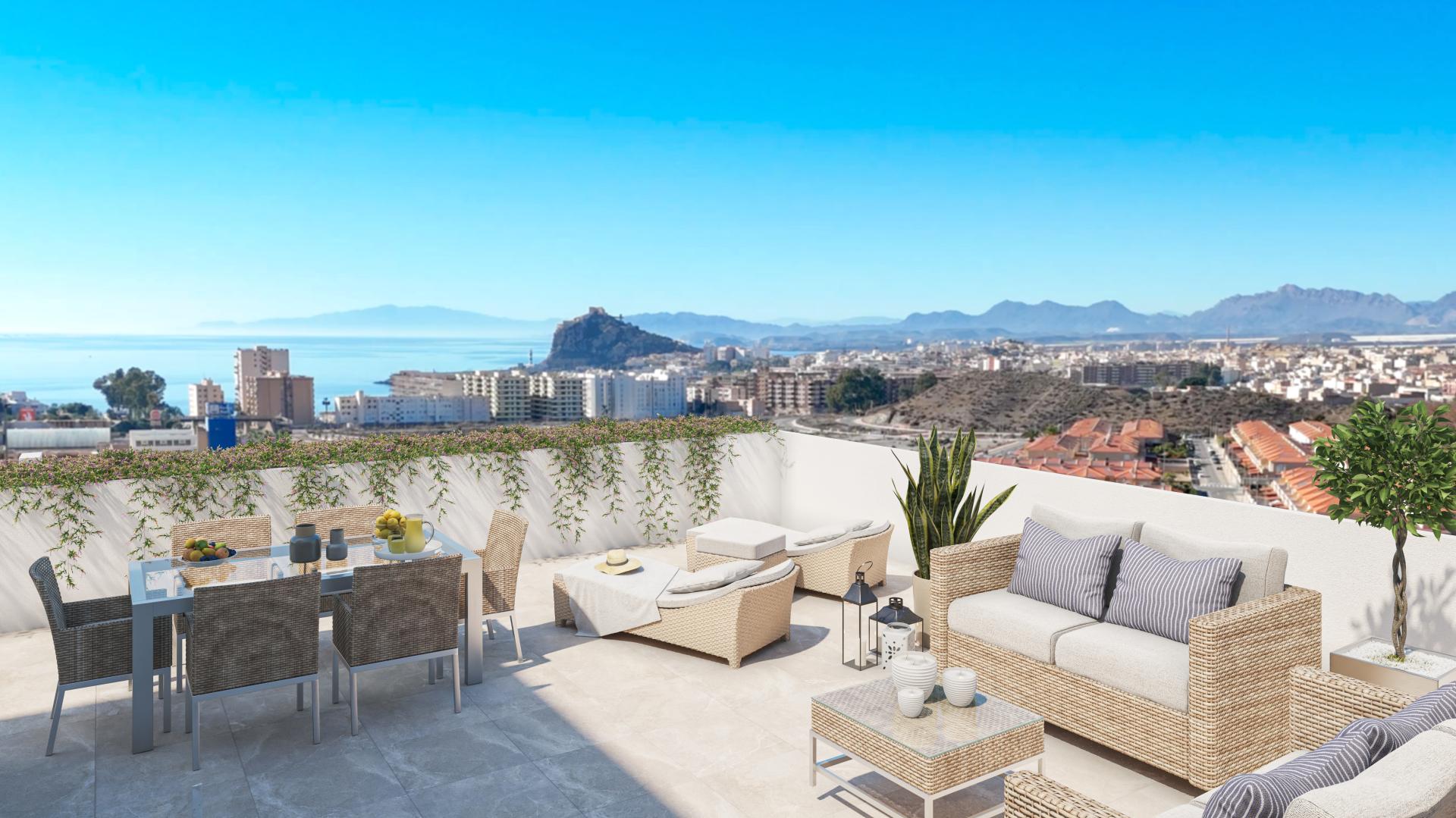 2 bedroom Apartments - solarium in Aguilas - New build in Medvilla Spanje