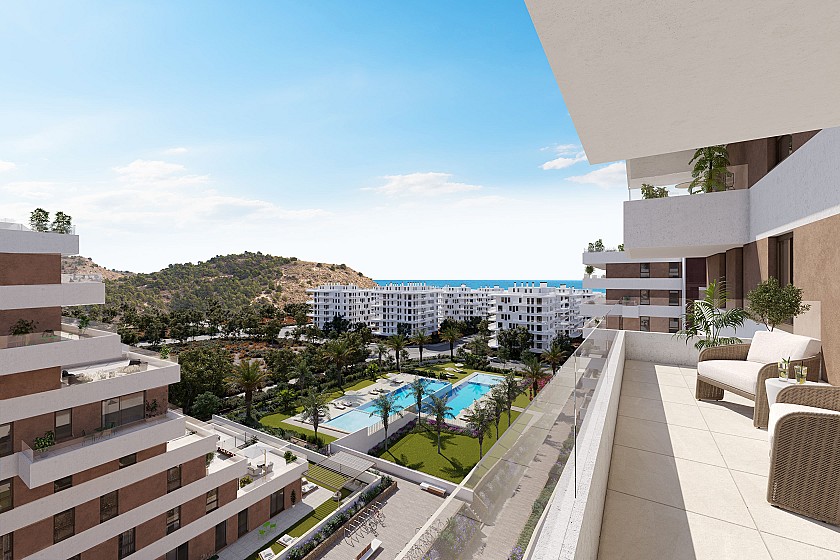 2 bedroom Apartment with terrace in Villajoyosa in Medvilla Spanje