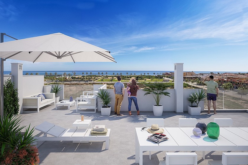 2 bedroom Apartments - solarium in Torre de la Horadada in Medvilla Spanje