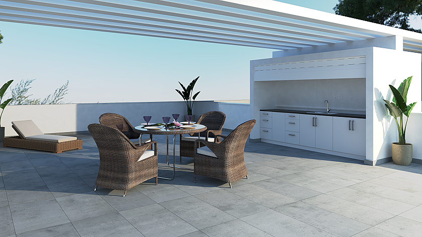 2 bedroom Apartments - solarium in Pilar de la Horadada in Medvilla Spanje