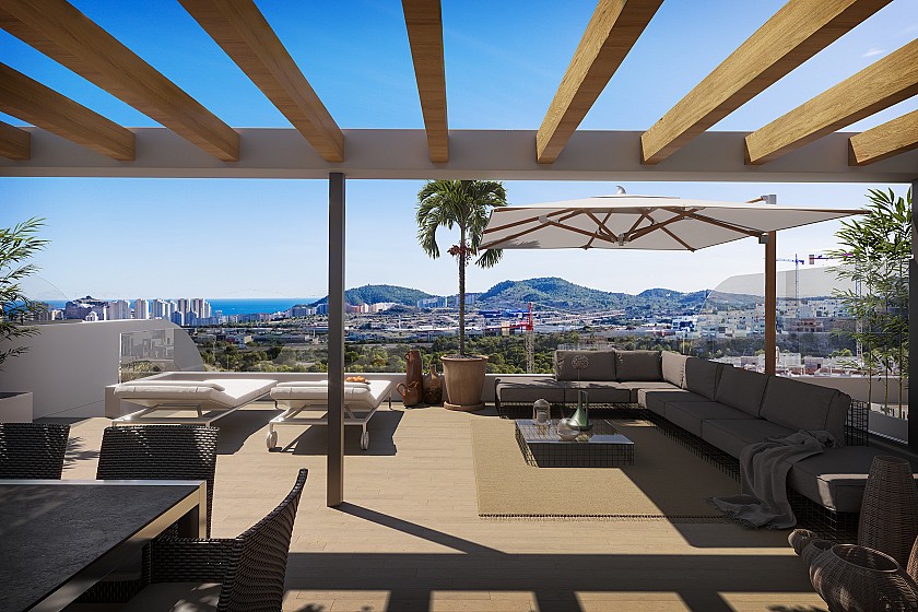 2 bedroom Apartments - solarium in Finestrat in Medvilla Spanje