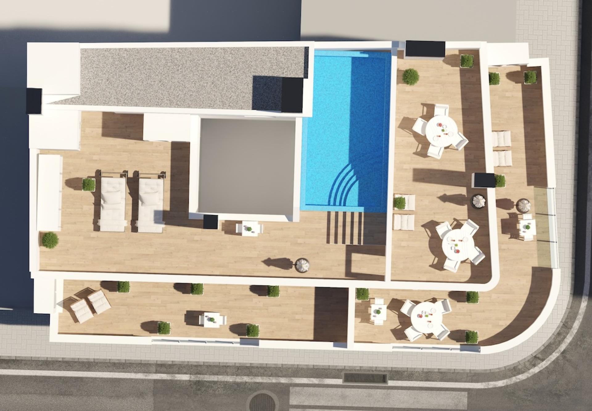 2 bedroom Apartment with terrace in Torrevieja in Medvilla Spanje