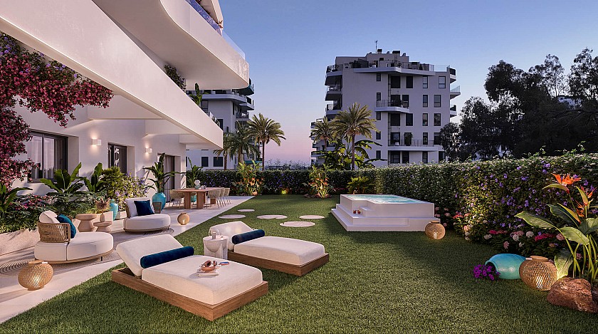 2 bedroom Apartment with garden in Villajoyosa in Medvilla Spanje