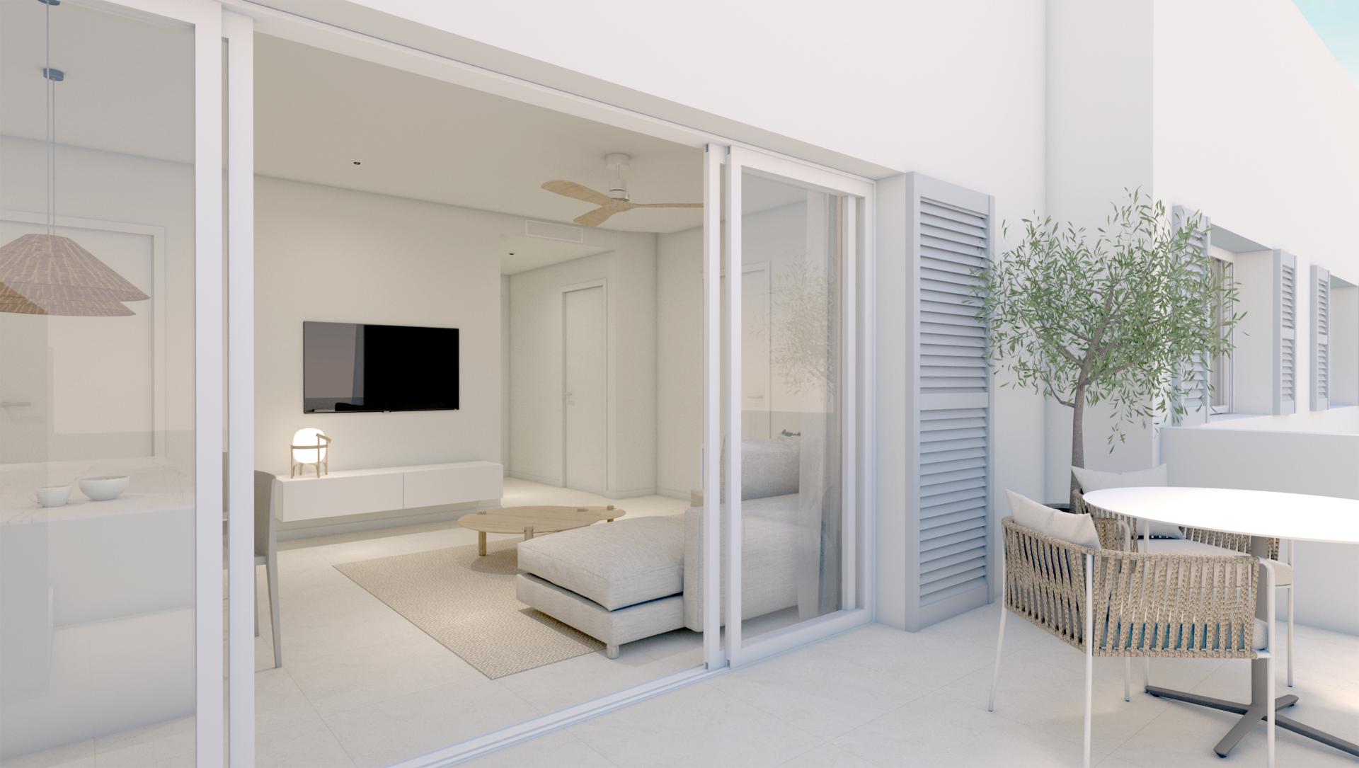 2 bedroom Apartment with garden in Torre de la Horadada in Medvilla Spanje