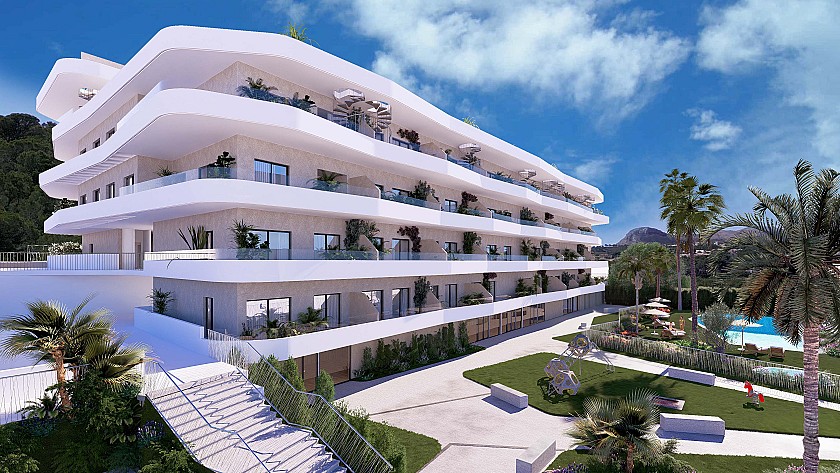 2 bedroom Apartments - solarium in La Nucia in Medvilla Spanje