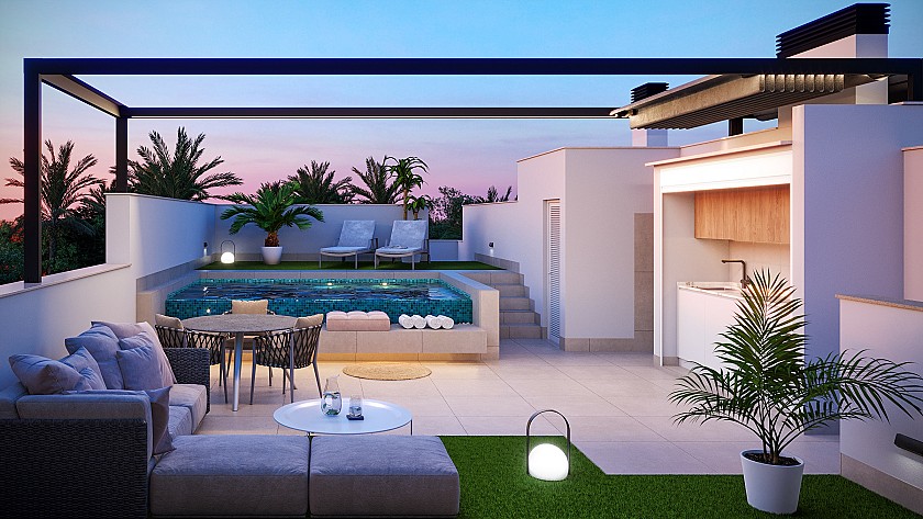 3 bedroom Apartments - solarium in Pilar de la Horadada in Medvilla Spanje