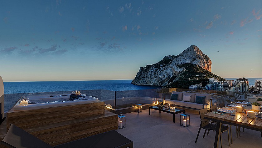 3 bedroom Apartments - solarium in Calpe in Medvilla Spanje
