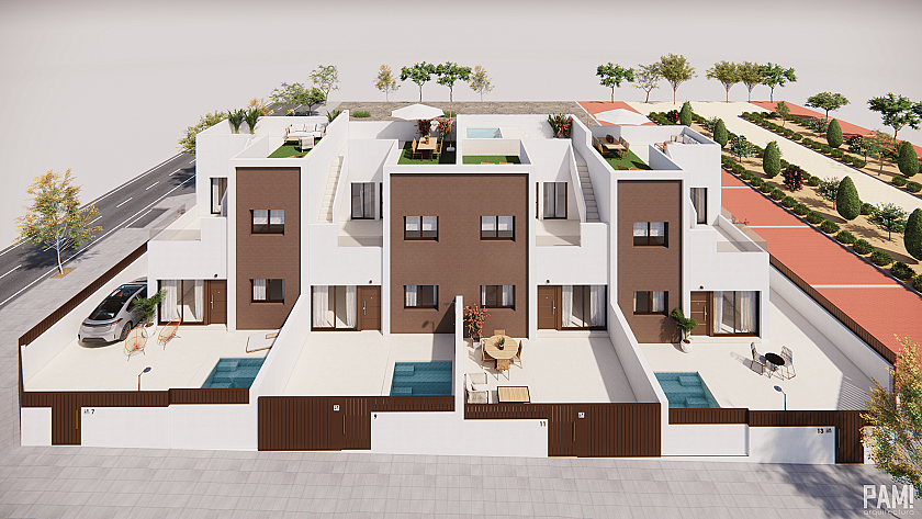 3 bedroom Terraced villa in Pilar de la Horadada in Medvilla Spanje