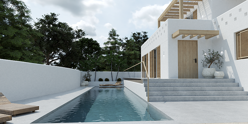 Modern Ibiza-style villa for sale in Moraira