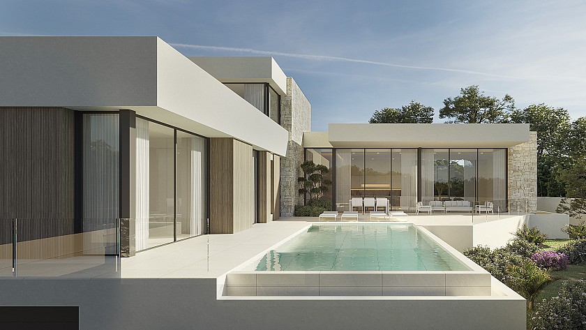 Villa Under Construction With Sea Views In Moraira in Medvilla Spanje