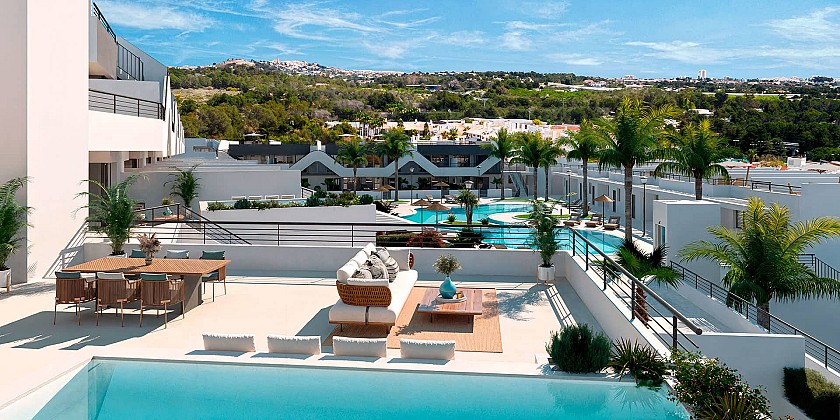 2 bedroom Apartments - solarium in Alfaz Del Pi in Medvilla Spanje