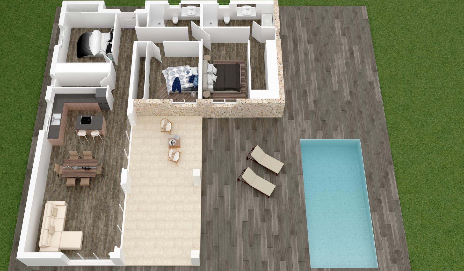 3 bedroom Villa in Canada del Trigo - New build in Medvilla Spanje