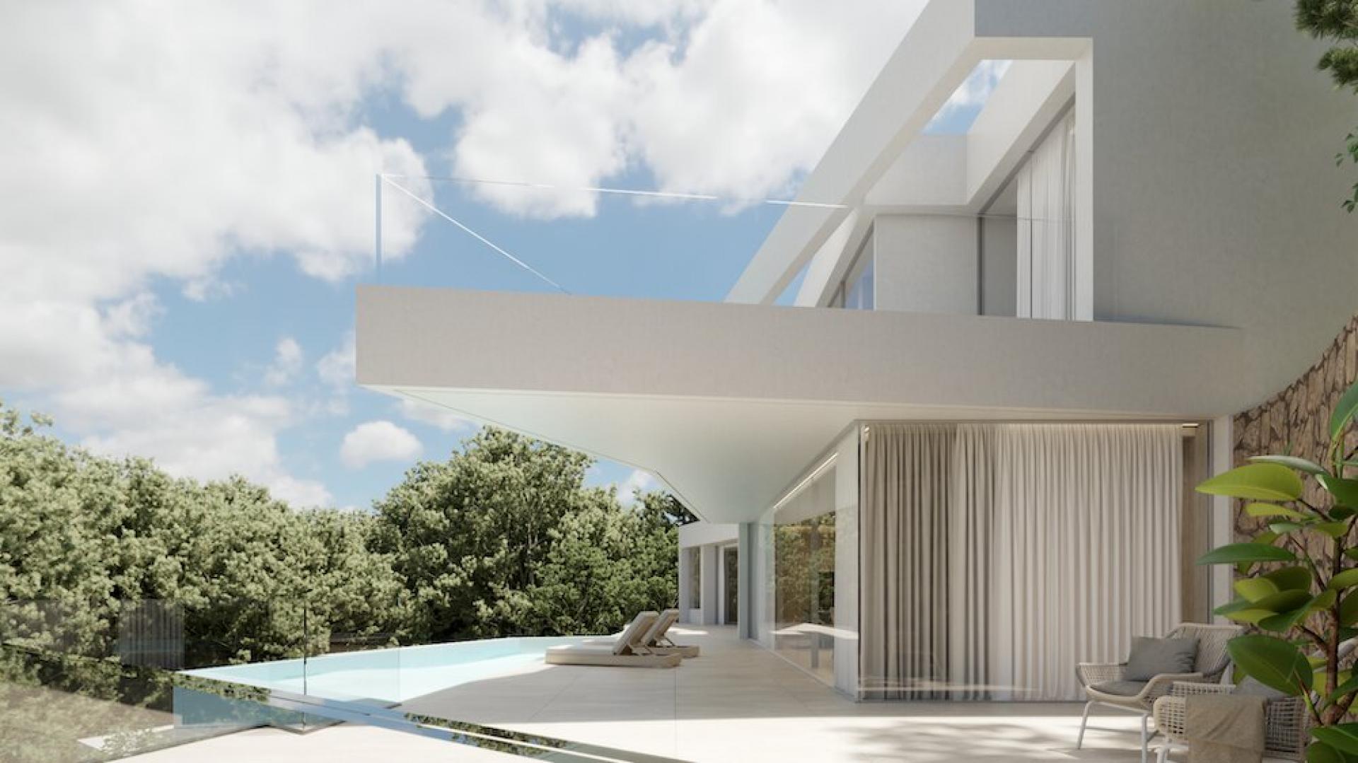 Design Villa with Panoramic Sea View in Altea in Medvilla Spanje