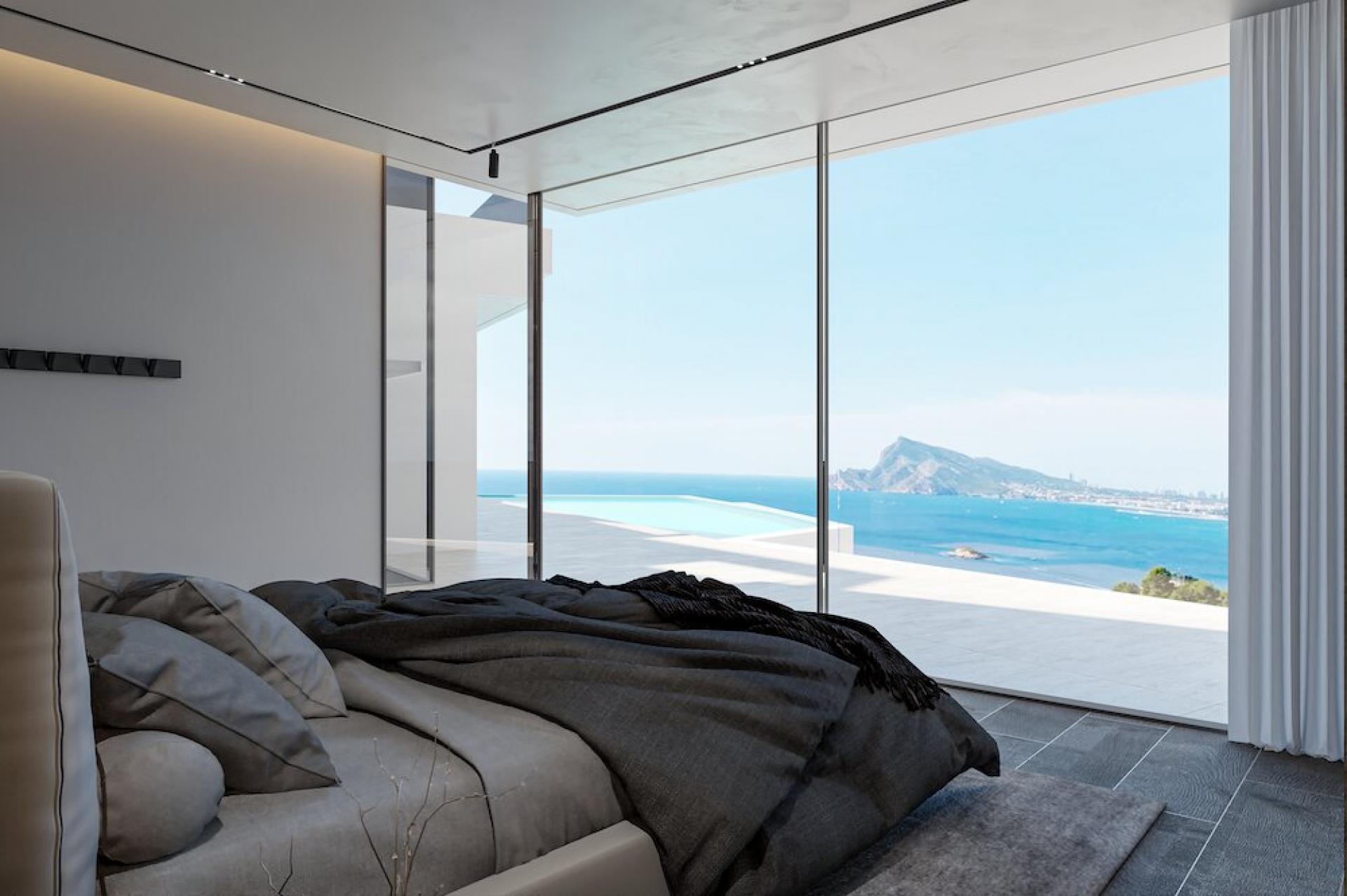 Design Villa with Panoramic Sea View in Altea in Medvilla Spanje