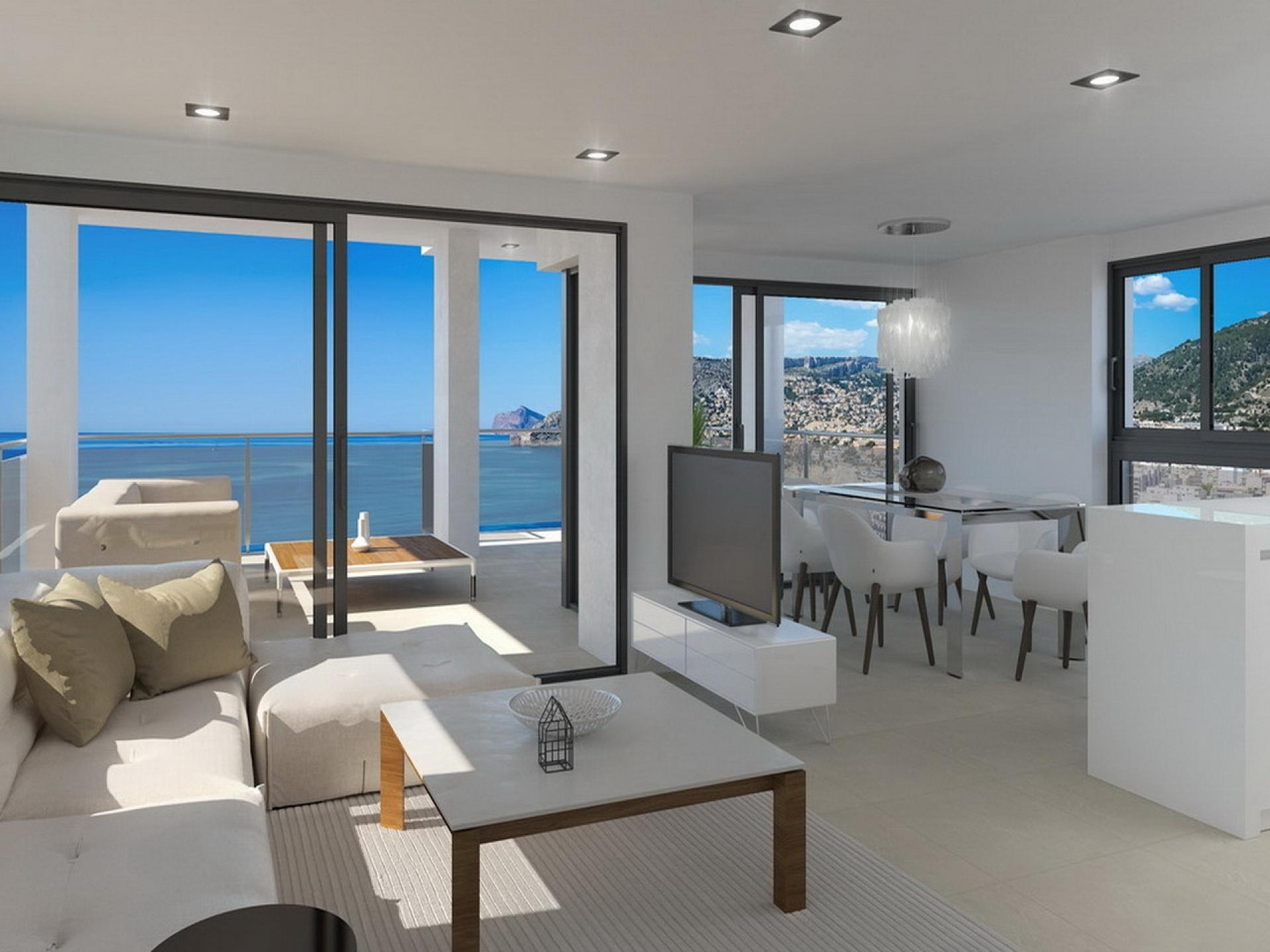 Apartments with sea views in Calpe in Medvilla Spanje