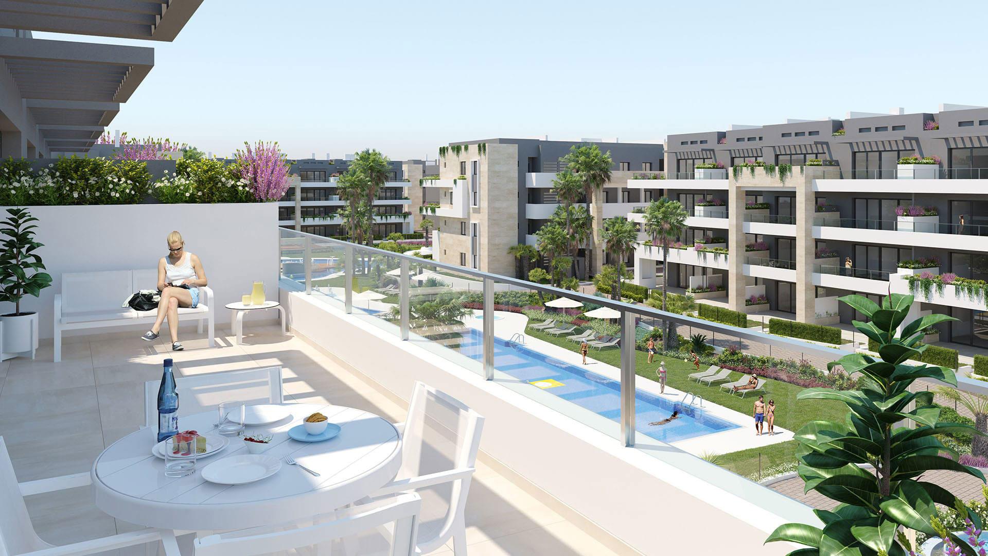 2 bedroom Apartment with terrace in Playa Flamenca - Orihuela Costa - New build in Medvilla Spanje