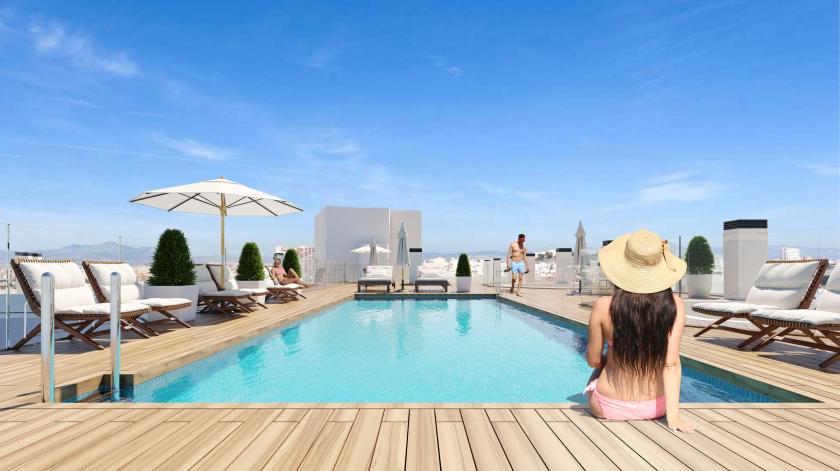 2 bedroom Apartments - solarium in Alicante in Medvilla Spanje