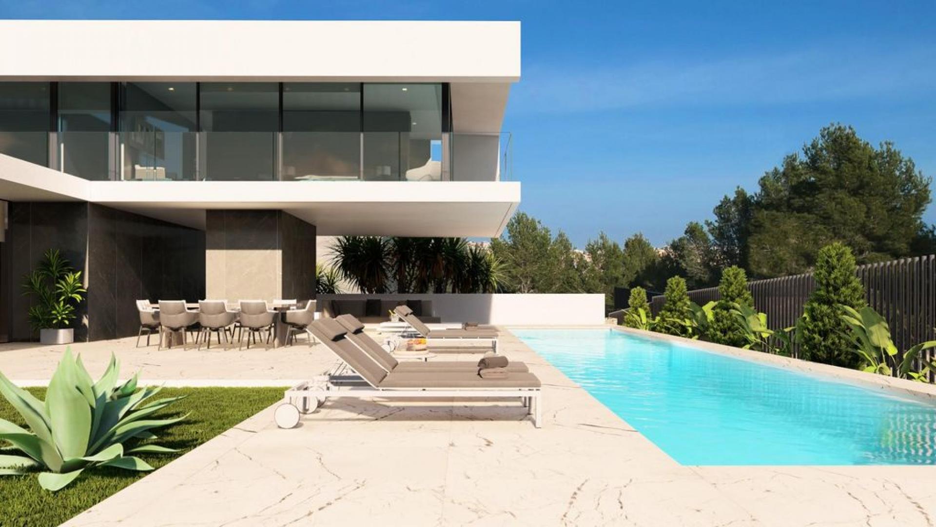 Modern High-Tech Luxury Property El Portet in Moraira in Medvilla Spanje