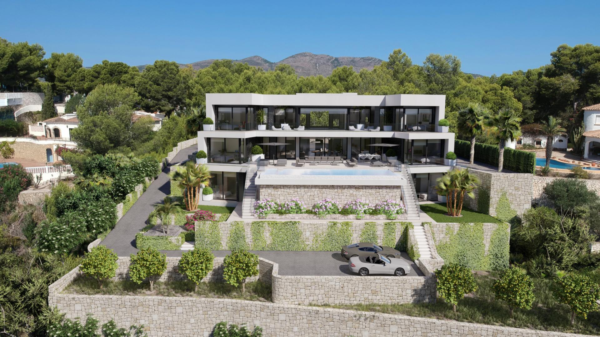 Project - Modern villa with panoramic views in Calpe in Medvilla Spanje