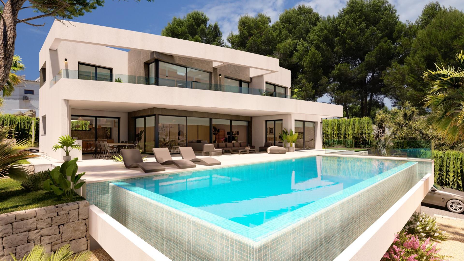 Beautiful luxury villa with sea views in Moraira in Medvilla Spanje