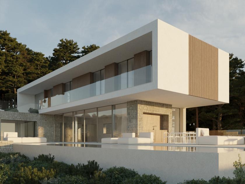 Luxury villa with sea view in Moraira in Medvilla Spanje