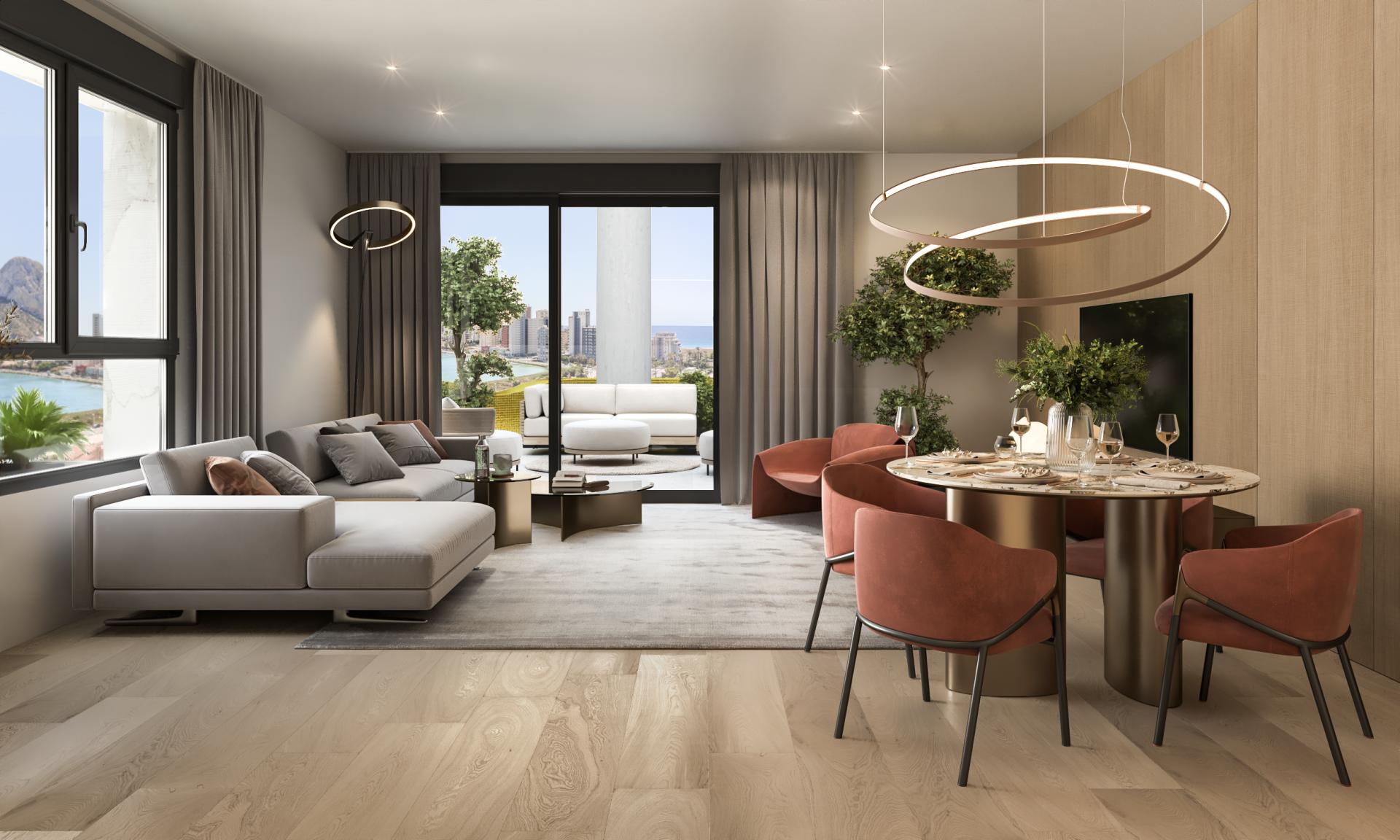 3 bedroom Apartments - solarium in Calpe - New build in Medvilla Spanje