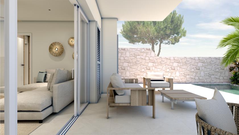 3 bedroom Apartment with garden in Torre de la Horadada in Medvilla Spanje