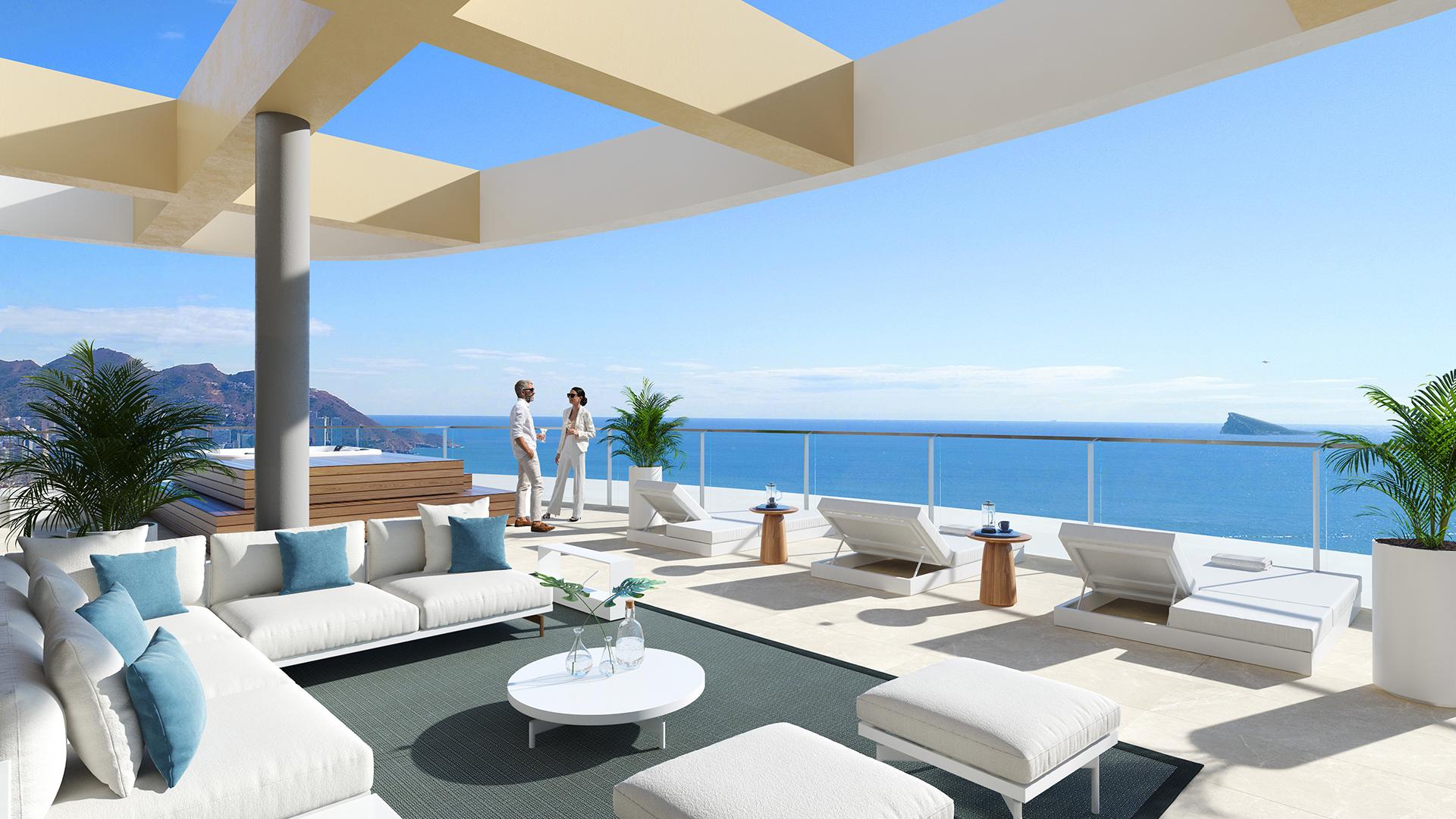 1 bedroom Apartment with terrace in Benidorm - New build in Medvilla Spanje