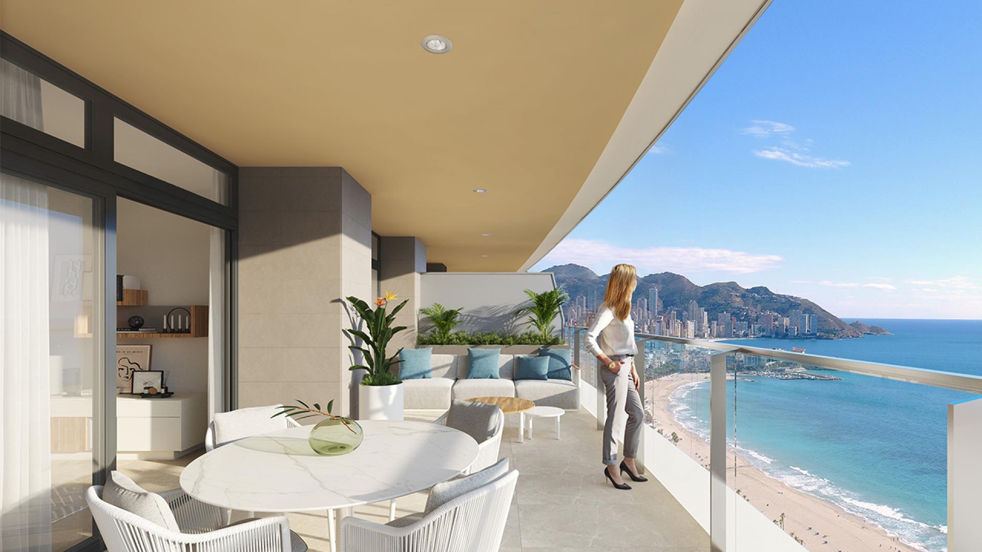 1 bedroom Apartment with terrace in Benidorm - New build in Medvilla Spanje