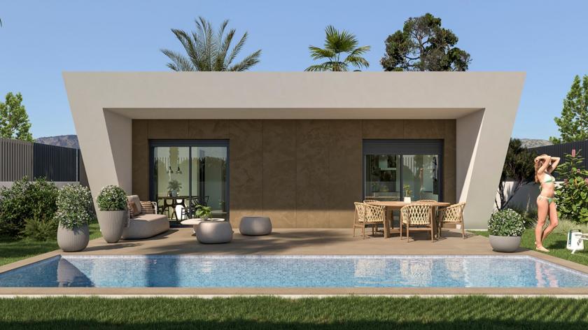 Beautiful detached new build villa in urbanization La Montañosa, Hondon Valley in Medvilla Spanje