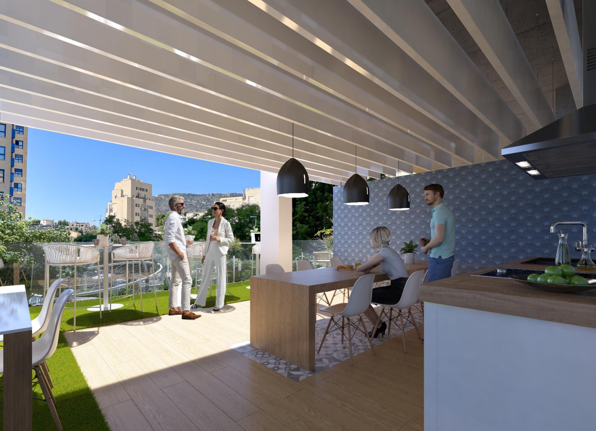 3 bedroom Apartment with garden in Calpe - New build in Medvilla Spanje